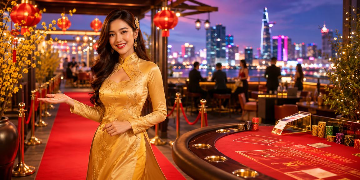 Người chơi TP.HCM mặc áo dài trải nghiệm Baccarat và jackpot tại nhà