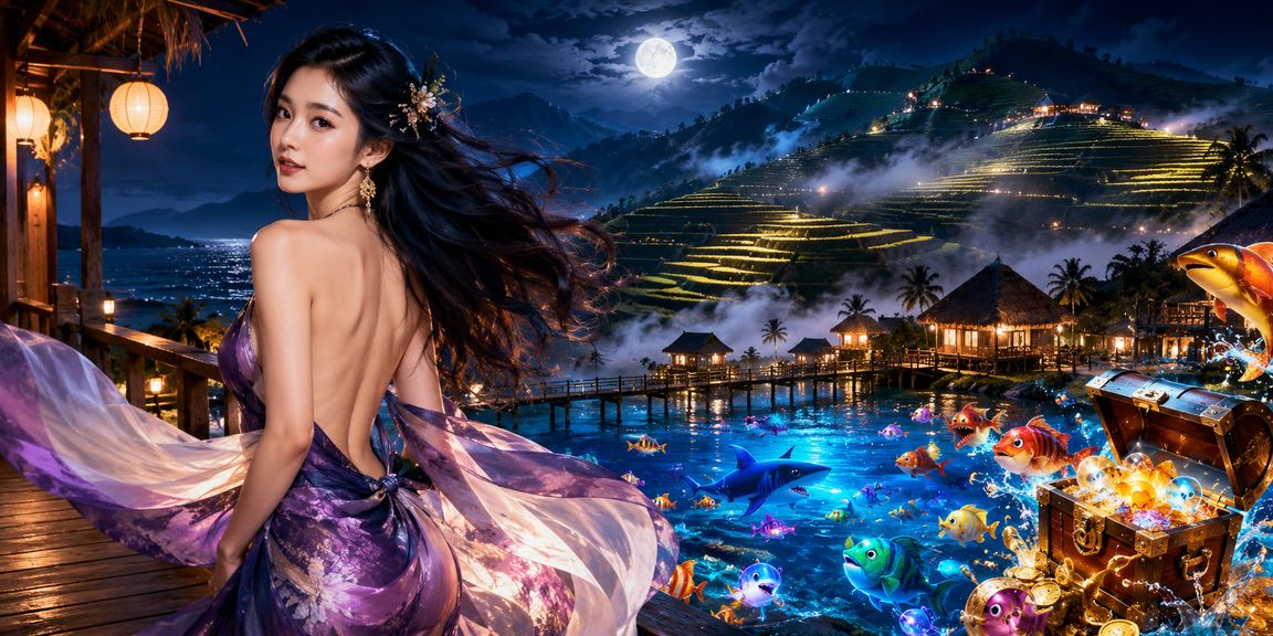 Người chơi Ban Cá tại Sapa thư giãn bên bờ biển với điện thoại
